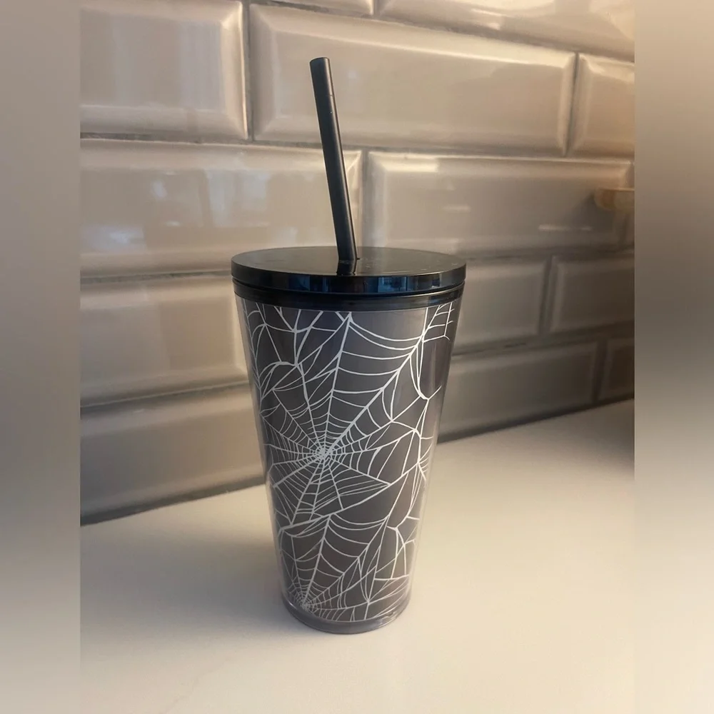 Starbucks spider web Halloween cold brew tumbler